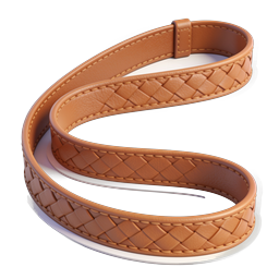 Woven Leather Belt Strap Icon | Premium Fashion Accessory
