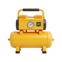 Yellow Air Compressor Icon | Portable Pneumatic Tool