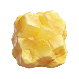 Yellow Butter Chunk 3D Realistic Food Icon