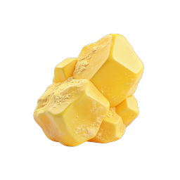 Realistic Yellow Butter Chunks 3D Icon for Food Design