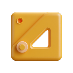 Yellow Clay Triangle Tool 3D Icon