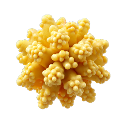Yellow Coral Cluster 3D Icon - Realistic Marine Life