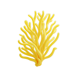 Yellow Coral Icon - 3D Sea Coral Nature Graphic