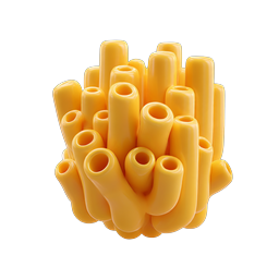 Yellow Coral Cluster 3D Icon | Marine Nature Design