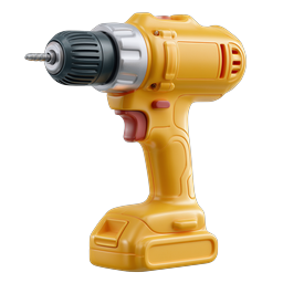 Yellow Drill Icon for DIY and Construction Projects