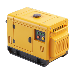 Yellow Industrial Generator Power Equipment Icon