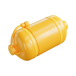 Yellow Plastic Container 3D Icon for Storage & Packaging