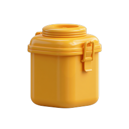 Yellow Storage Canister Icon | 3D Kitchen Container