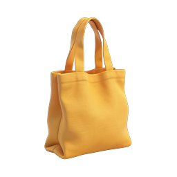 Biểu tượng túi Tote màu vàng - Túi mua sắm 3D chân thực