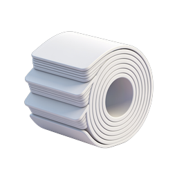 Rolled Yoga Mat Icon - 3D Rendered Fitness Symbol