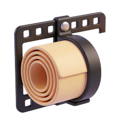 Rolled Yoga Mat with Strap 3D Icon for Fitness Apps