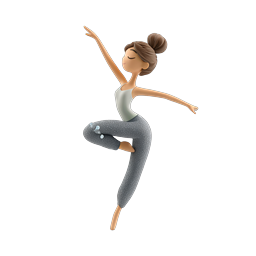 Yoga Meditation Woman 3D Icon - Wellness & Balance