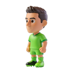 Young Soccer Player 3D Character Icon for Sports Apps