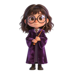 Young Witch Character Icon - 3D Cartoon Style