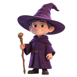 Young Wizard Character - 3D Magical Fantasy Illustration