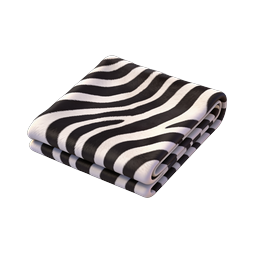 Zebra Print Folded Blanket Icon - 3D Realistic Design