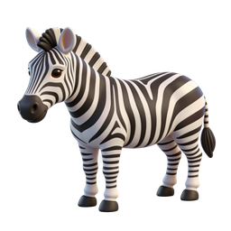 Cute Cartoon Zebra Icon for Creative Projects