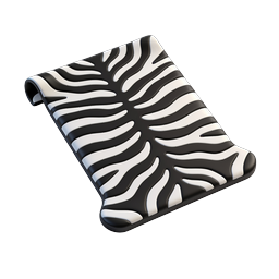 3D-Ikone Zebra-Muster Matte | Schwarz-Weißer Tierprint