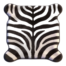 Zebra Stripe Decorative Pillow Icon - 3D Animal Print