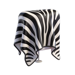 Zebra Print Blanket 3D Icon | Realistic Animal Pattern