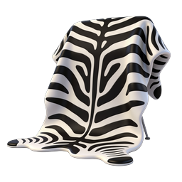 Zebra-Print Stuhl Icon | 3D Möbel mit Tiermuster