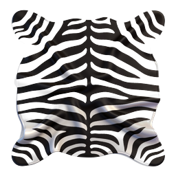Zebra Print Decorative Cushion - Black & White Animal Pattern
