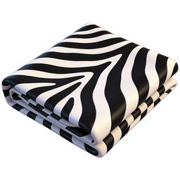Zebra Stripe Fabric Icon - Folded Animal Print Cloth