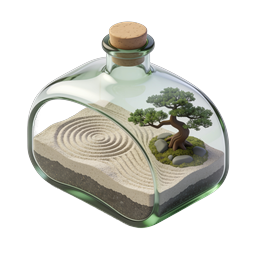 Zen Garden Bottle Icon | Mindfulness & Meditation