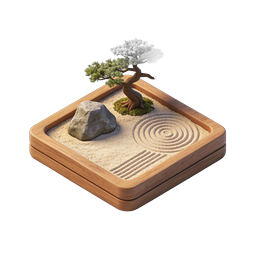 Japanese Zen Garden Bonsai Meditation Icon