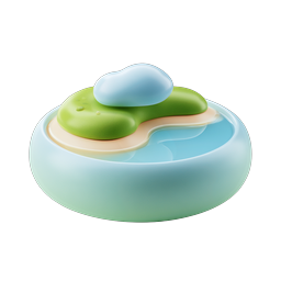 Zen Spa Bowl 3D Icon | Tranquil Wellness Illustration