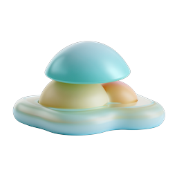 Zen Stones Balance Icon - 3D Clay Style Meditation