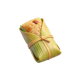 Zongzi Rice Dumpling Icon - Traditional Asian Food