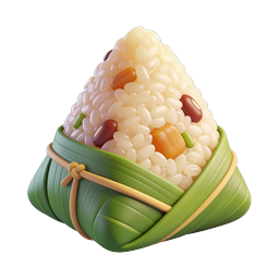 Zongzi Rice Dumpling 3D Icon - Traditional Chinese Food
